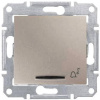 Выключатель кнопочный с синей подсветкой Звонок Schneider Electric Sedna 10A 250V SDN1600468