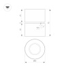 Спот Arlight SP-POINT-SURFACE-R85-12W Warm3200-MIX (BK, 36 deg, 230V) (IP20 Металл) 058606