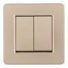 Выключатель двухклавишный Arte Milano SET16-1-30-2 shampan