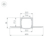 Профиль Arlight FANTOM-W20-H20-2000 ANOD 054185