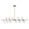 Люстра на штанге Lumina Deco Marsiada LDP 6033-24 BK+GD