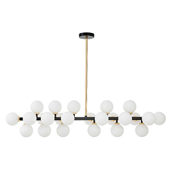 Люстра на штанге Lumina Deco Marsiada LDP 6033-24 BK+GD