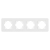 Рамка на 4 поста стеклянная Arlight FRM-OMALI-SFGS-4-WH 049716