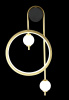 Бра Crystal lux RODRIGO AP20W LED BLACK/GOLD