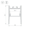 Профиль Arlight SL-COMFORT-3551-2000 BLACK 046317