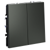 Проходной переключатель двухклавишный Voltum S70 VLS020306 (титан)