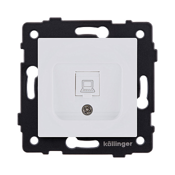 Розетка Ethernet RJ45 Cat.6, белый матовый Kollinger REA-018WM для Aspekt, Eleganz, Reflex
