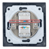 Розетка двойная компьютерная RJ45 скрытой установки IP20, черная "Дельта" General 477331