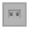 Механизм сдвоенной телефонной розетки Arlight SCT-NOBE-MTL2-SFPL-IS (RJ-11, 4C) (Никель) 061890