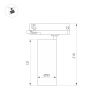 Трековый трехфазный светильник Arlight LGD-SILMA-4TR-R55-4W Warm2700 (BK, 4 deg, 230V) (IP20 Металл) 060464