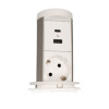 Блок розеток 105P (1 секция USB type A+C беспроводная зарядка) Mebax 00-00002867