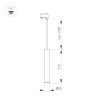 Трековый светильник Arlight LGD-Pipe-Track-Hang-2TR-R50-9W Warm3000 037433
