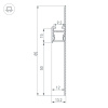 Профиль-плинтус для светодиодных лент и линеек Arlight ARH-PLINTUS-50-FANTOM-3000 RAL7044 (Алюминий) 041776