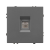Розетка телефонная софт-тач серый базальт Arlight SCT-MTL1-SFPL-GR (RJ-11, 4C) 054303(1)