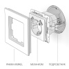 Розетка с заземлением, шторками и USBх2 Werkel W1171506 4690389164774 a050886