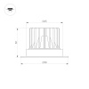 Встраиваемый светильник Arlight MS-ATLAS-TRIMLESS-R50-6W Warm3000 (BK, 40deg, 230V) 036135