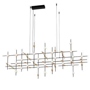 Подвесная люстра Delight Collection Molecular 55 black/gold