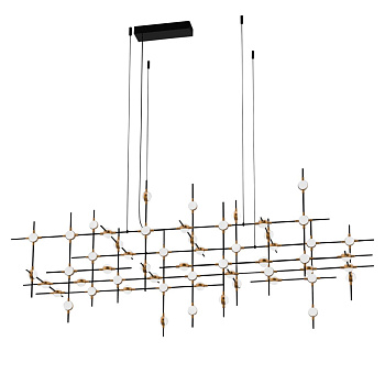 Подвесная люстра Delight Collection Molecular 55 black/gold