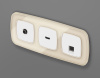 Комплект механизма компьютерной розетки Ambrella Volt RJ-45 (8P8C) CAT6A экранированной с автоматической защитной шторкой OMEGA MO132005 Белый матовый QUANT