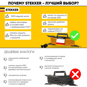 Удлинитель-шнур на рамке 1-местный Feron HM04-01-10 39627