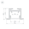 Алюминиевый профиль Arlight SL-Line-3523-F-2500 Black 033738