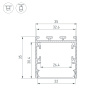 Профиль Arlight LINE-М-3535-2000 WHITE (Алюминий) 054171