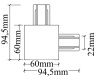 Коннектор L-образный Crystal Lux CLT 0.2211 03 WH
