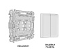 Комплект механизма 2-клавишного перекрестного выключателя 10A-250V Alfa Сталь матовый Quant Ambrella Volt MA503030 (AP5030, VM125)
