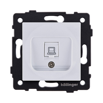 Розетка Ethernet RJ45 Cat.6, белый Kollinger REA-018WH для Aspekt, Eleganz, Reflex