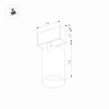Трековый светильник для магнитного шинопровода Arlight Mag-Spot-45-R85-12W Warm3000 033426