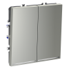 Выключатель двухклавишный с подсветкой Voltum S70 VLS020205 (сталь)
