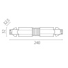 Соединение гибкое к треку 5040xx-(F)/(R) Lightstar Quattro 504157-FR