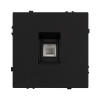Розетка телефонная софт-тач черный оникс Arlight SCT-MTL1-SFPL-BK (RJ-11, 4C) 054301(1)