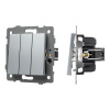 Механизм выключателя трехклавишный непроходной Arlight SWT-MK03-PL-GR-V (250V, 10A) 049898