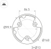 Ландшафтный светильник Arlight LGD-GUIDE-BOLL-H1000-20W Warm3500-MIX (GR, 280 deg, 230V) 047690
