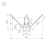 Алюминиевый профиль Arlight DECORE-S6-EXT-V-COMFORT-2000 ANOD внешний 043163