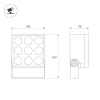 Прожектор Arlight ALT-BLOCK-S185x185-36W Day4000 (GR, 60 deg, 230V) 055254