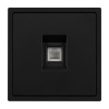 Розетка телефонная софт-тач черный оникс Arlight SCT-MTL1-SFPL-BK (RJ-11, 4C) 054301(1)