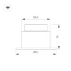 Встраиваемый светильник Arlight MS-GLORY-BUILT-R54-5W Warm3000 (WH, 60 deg, 230V) 047287
