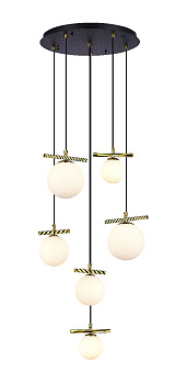 Каскадная люстра iLamp Golden 2134-6D BR+MBK