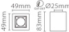 Накладной светодиодный светильник Fiberli XC002-1T(W) 12120203