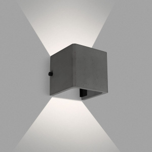 Уличный настенный светильник Arlight LGD-PERAN-WALL-S120x120-6W Warm3000 (BK, 0-80 deg, 230V) (IP65 Бетон) 051748