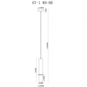Подвесной светильник iLamp Lofty 10705-1 WH-BR