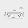 Потолочный cветильник LED4U L1190-500 CR
