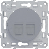 Розетка RJ45 двойная Schneider Electric Odace S53R481