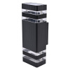 Уличный настенный светильник Uniel UUL-S18A 2x60W/E27 IP65 BLACK UL-00012919