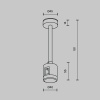 Крепление потолочное с прямым коннектором питания Maytoni Flarity TRA156C-IPCL1-BS