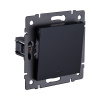Выключатель кнопочный 1-клавишный 10А/250В с LED подсветкой, черный Kollinger REA-S-013BK для Aspekt, Eleganz, Reflex