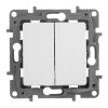 Переключатель двухклавишный Legrand Etika 10A 250V антрацит 672612