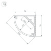 Профиль Arlight SL-KANT-H16-S10-2000 ANOD 053562